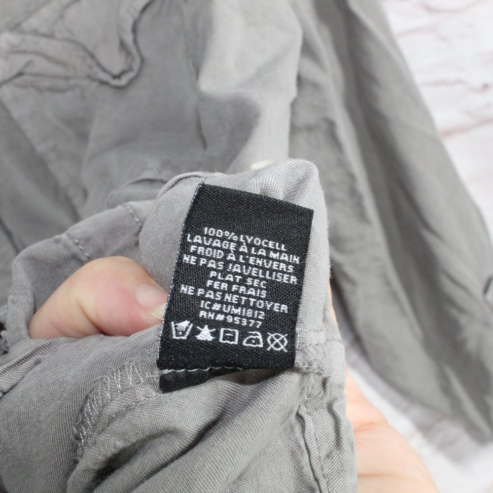 Sanctuary Gray 100% Lyocell Snap Button Front Pockets Jacket Size L - Picture 5 of 9